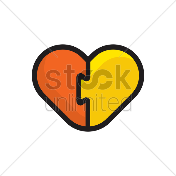 Puzzle Heart Vector Image 600x600 Puzzle Heart Vector Image