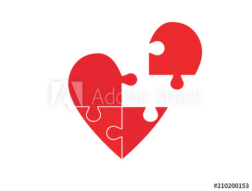 Puzzle Heart Vector Background Vector Illustration 500x379 Puzzle Heart Vector Background Vector Illustration