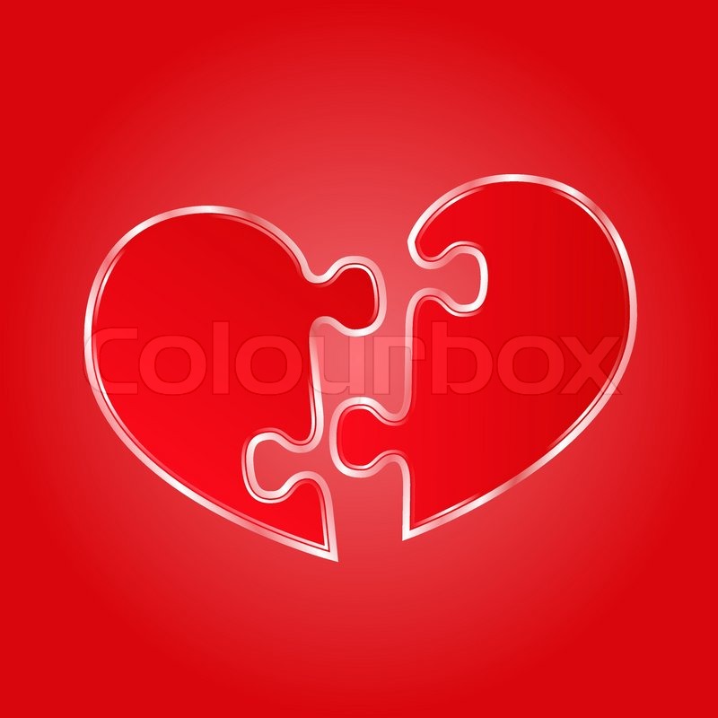 Red Heart Made Of Puzzle Pieces Stock Vector Colourbox 800x800 Red Heart Made Of Puzzle Pieces Stock Vector Colourbox