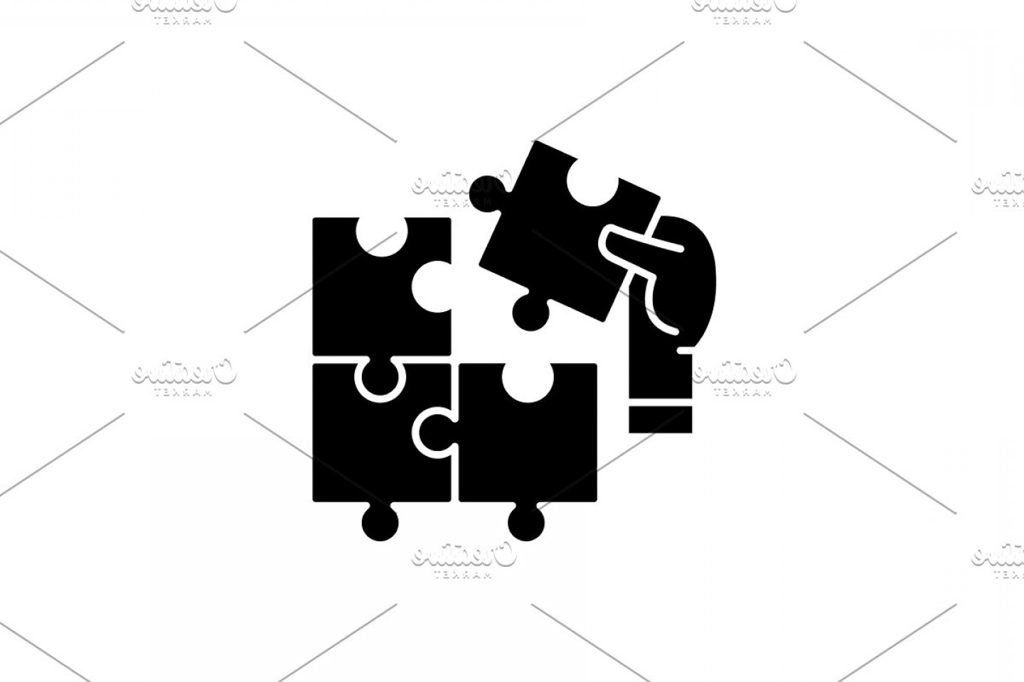 1440x960 Puzzle Pieces Black Icon Vector Hoodamath