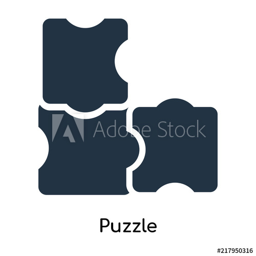 500x500 Puzzle Icon Vector Isolated On White Background, Puzzle Sign