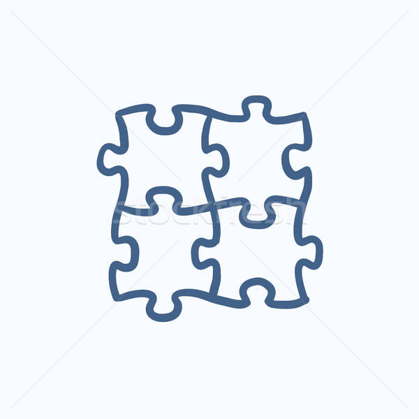 600x600 Puzzle Sketch Icon Vector Illustration Andrei Krauchuk