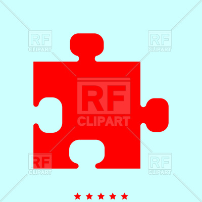 400x400 The Puzzle Red Color Icon Vector Image Of Icons And Emblems