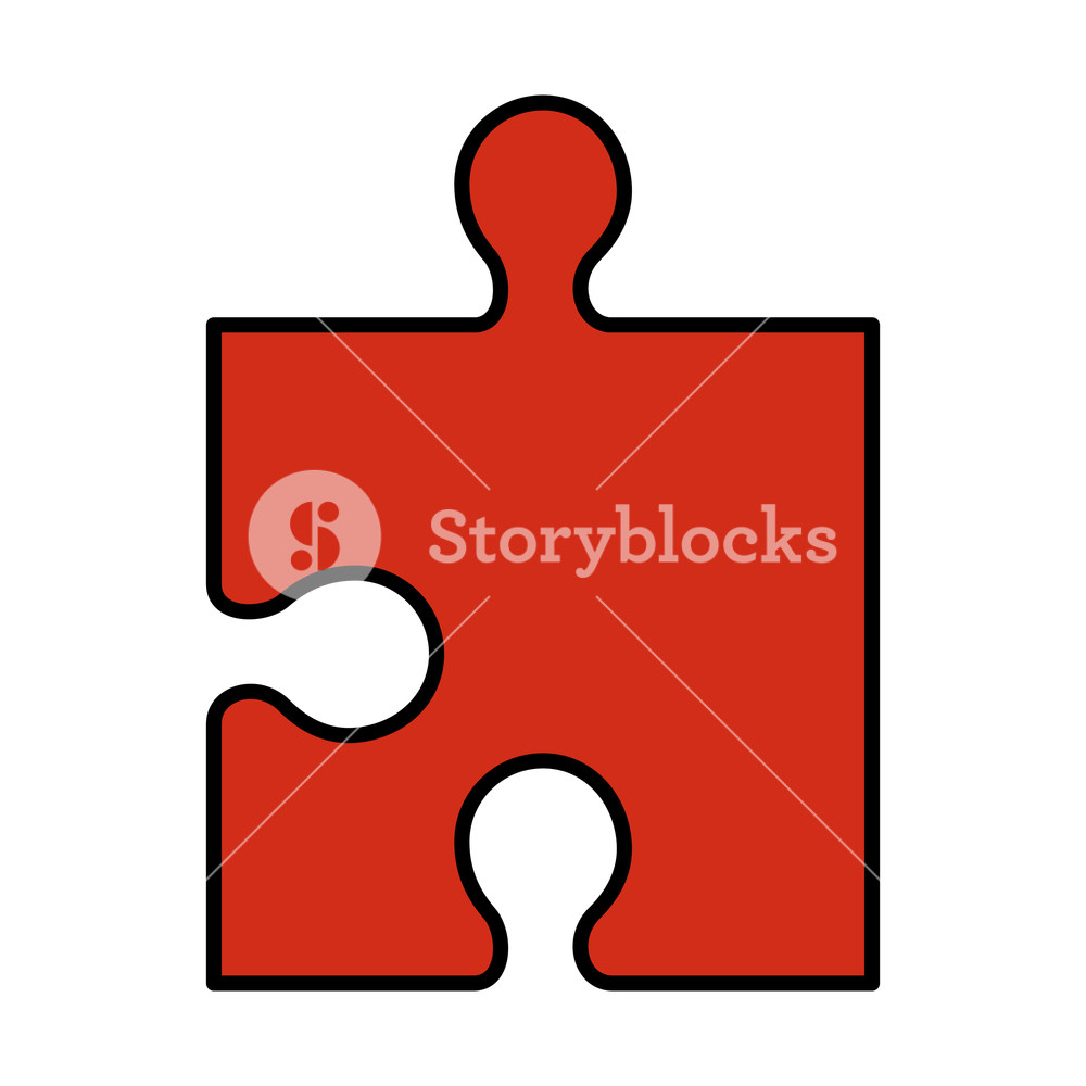1000x1000 Puzzle Game Piece Icon Vector Illustration Design Royalty Free
