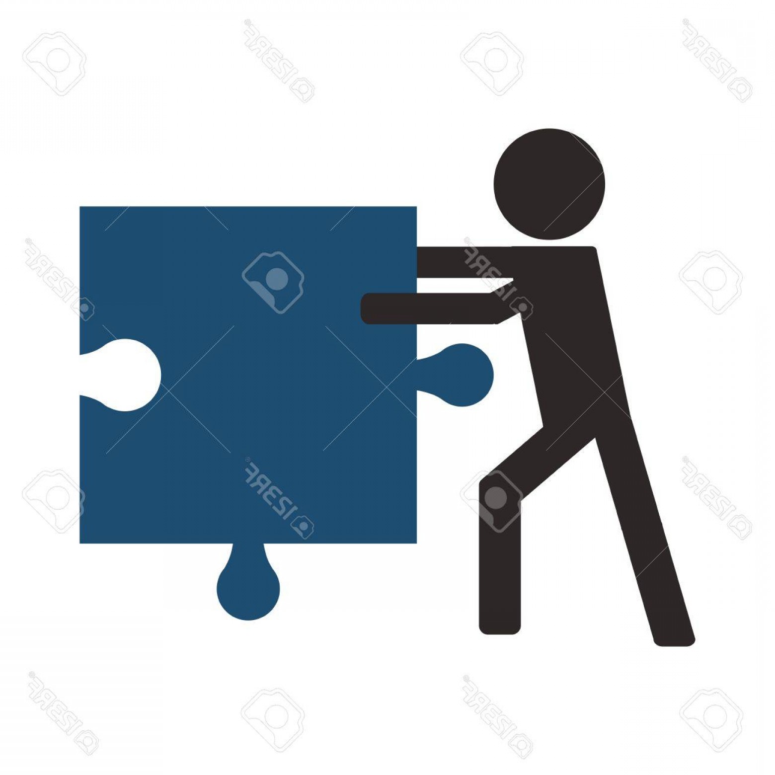 1560x1560 Photostock Vector Flat Design Person Holding Puzzle Piece Icon