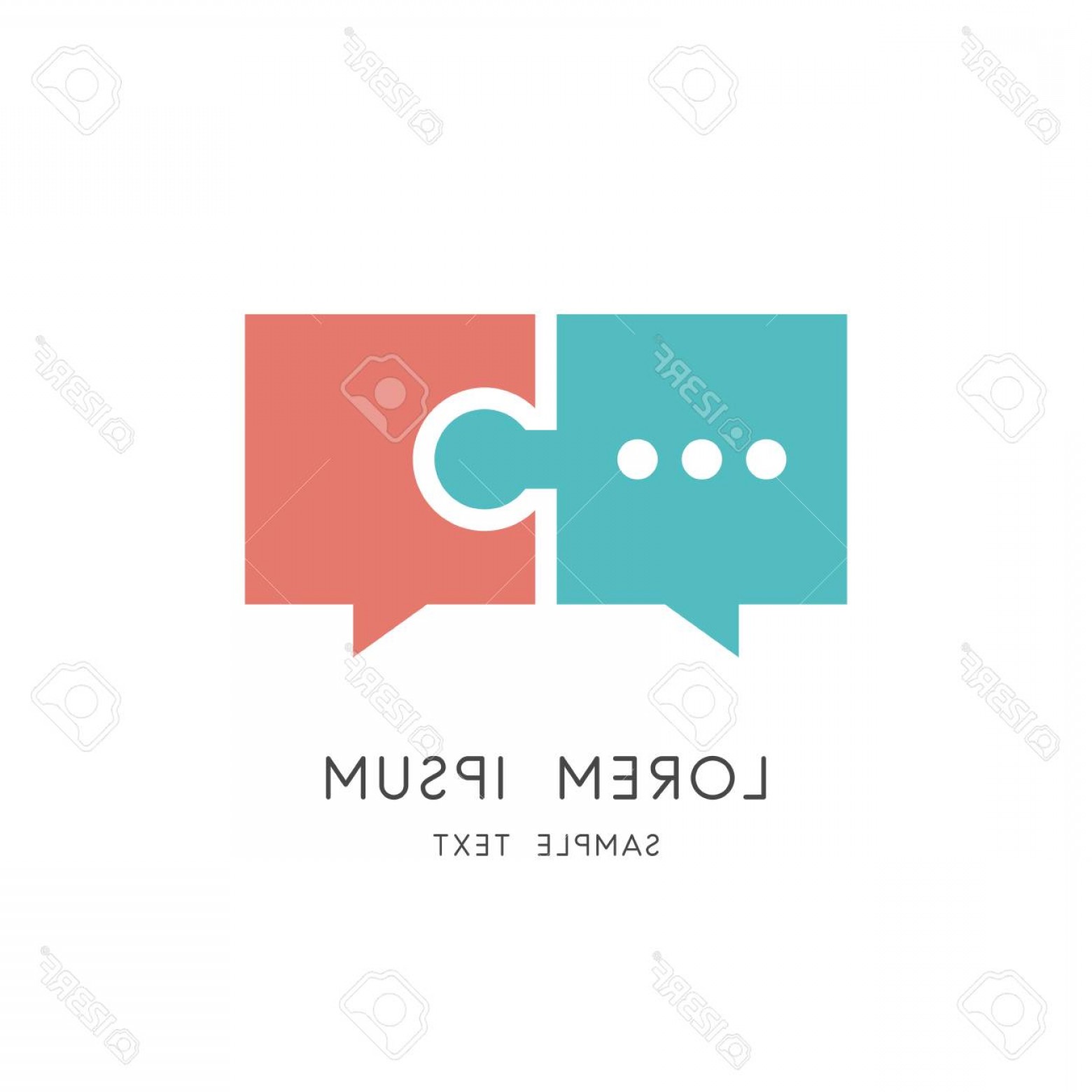 1560x1560 Photostock Vector Puzzle Chat Jigsaw Pieces And Conversation