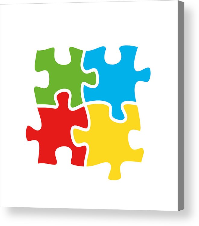 661x750 Puzzle Logo Vector Illustration Acrylic Print