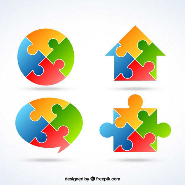 626x626 Puzzle Logos Vector Premium Download