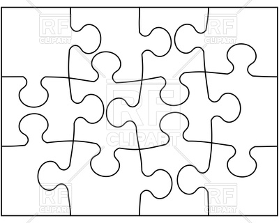 400x320 Outline Of Puzzle Mosaic Background Vector Image Of Backgrounds