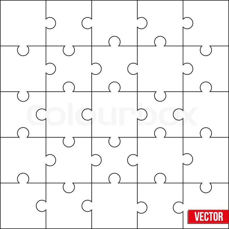 800x800 Sample Of Jigsaw Square Puzzle Blank Stock Vector Colourbox