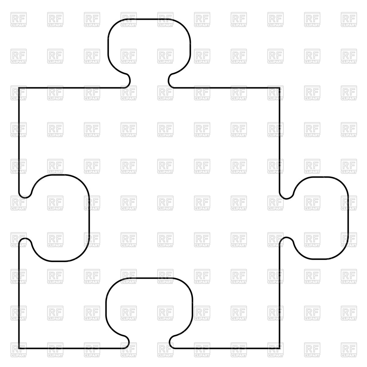 1200x1200 The Puzzle Outline Icon Vector Image Of Icons And Emblems
