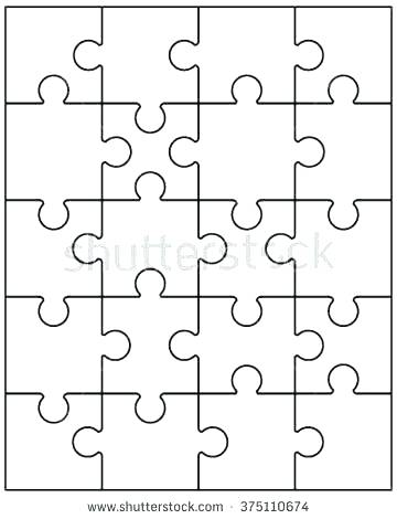 360x470 Jigsaw Puzzle Template Pieces Vector Royalty Free Stock Download