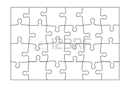 450x300 Jigsaw Puzzle Template Pieces Vector Royalty Free Stock Download
