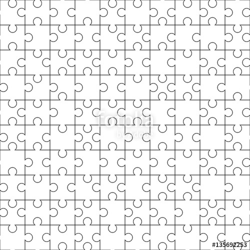 500x500 Jigsaw Puzzle Template X Puzzle Seamless Pattern Vector