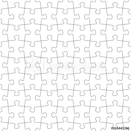 500x500 Blank Puzzle Pieces Seamless Pattern Vector