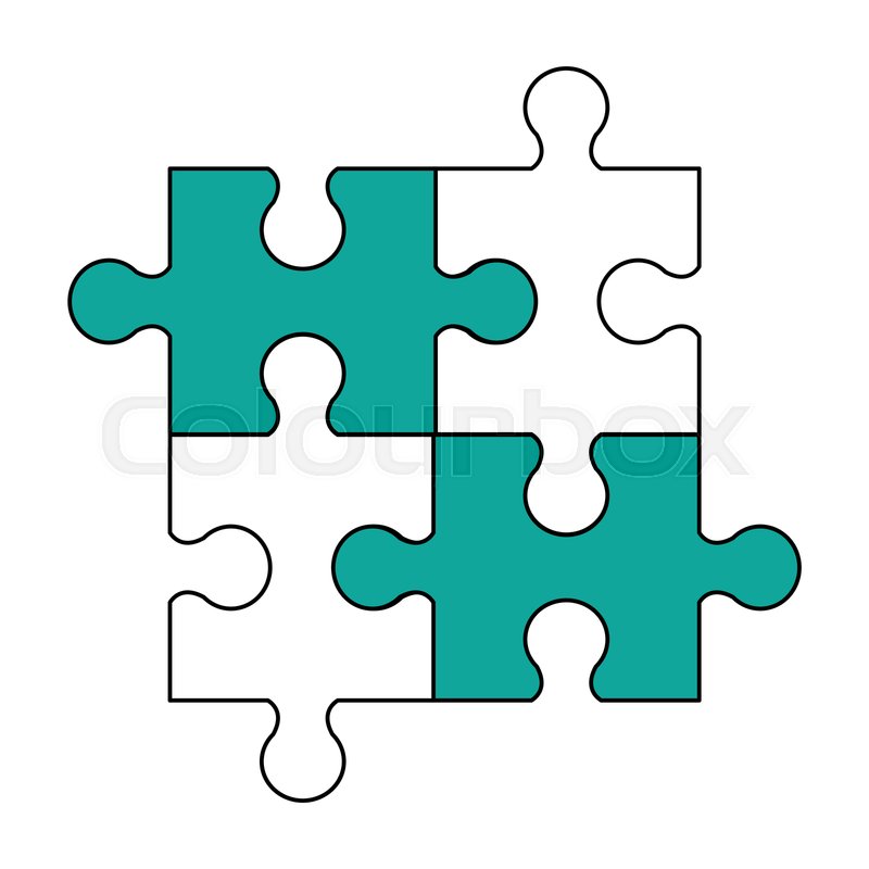 800x800 Jigsaw Puzzle Pieces Vector Icon Stock Vector Colourbox