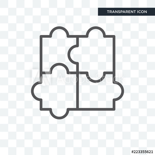 500x500 Puzzle Piece Vector Icon Isolated On Transparent Background