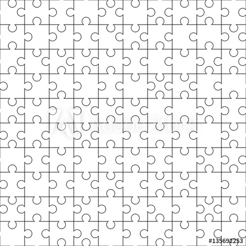 500x500 Jigsaw Puzzle Template X Puzzle Seamless Pattern Vector