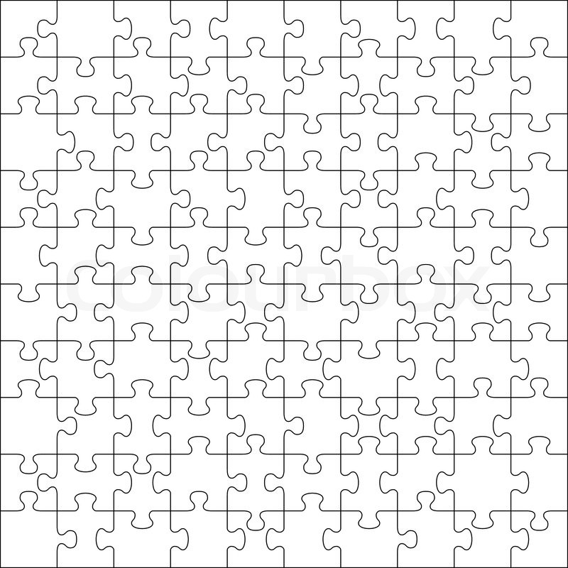 800x800 Jigsaw Puzzle With Pieces Stock Vector Colourbox
