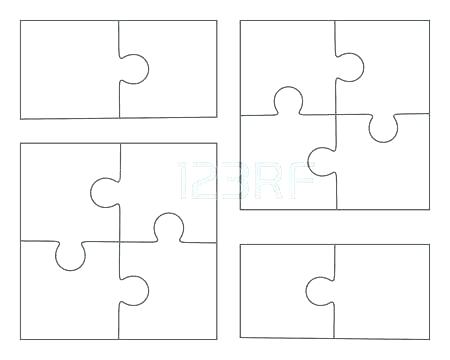 450x360 Blank Jigsaw Puzzle Template