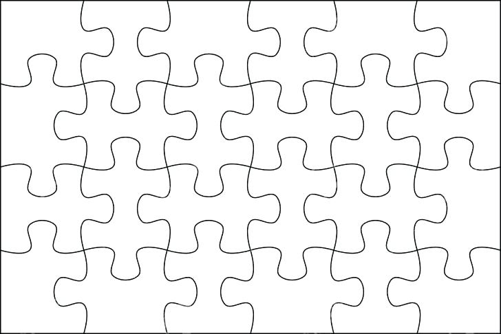 728x486 Piece Puzzle Template