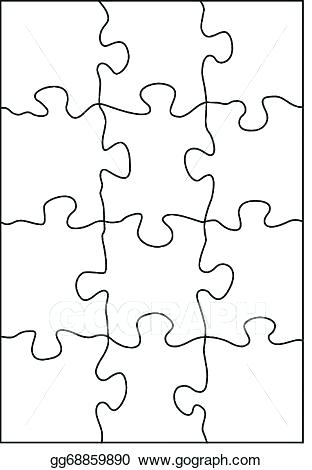 312x470 Clip Art Vector Piece Puzzle Template Stock Templates Design