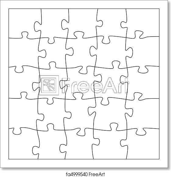 561x581 Free Art Print Of Jigsaw Puzzle Template