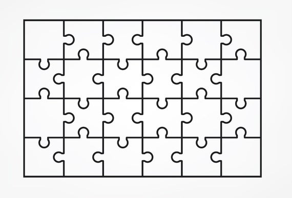 570x387 Puzzle Digitral Filepuzzle Vectorpuzzle Aipuzzle Dxf Etsy