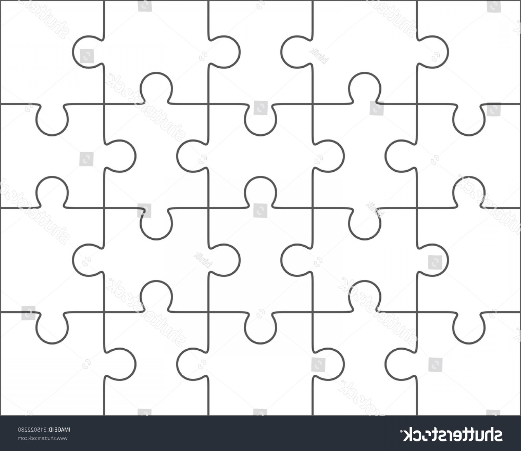 1800x1560 Jigsaw Puzzle Vector Blank Simple Template Soidergi