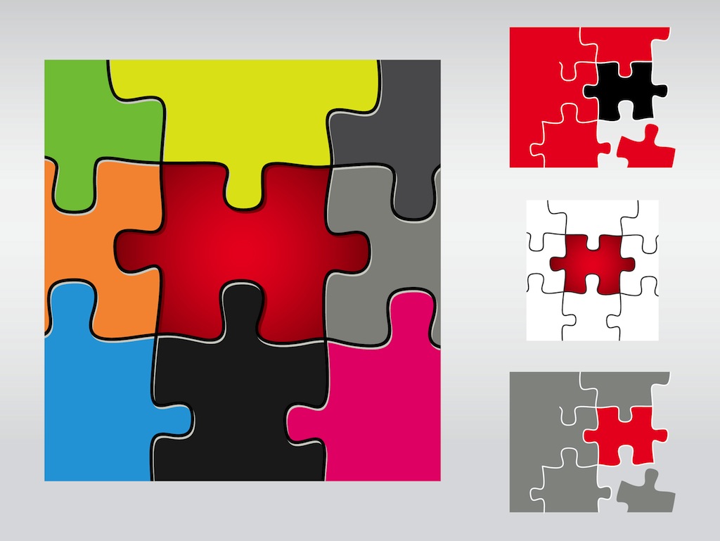 1024x769 Puzzle Pieces Vector Art Graphics