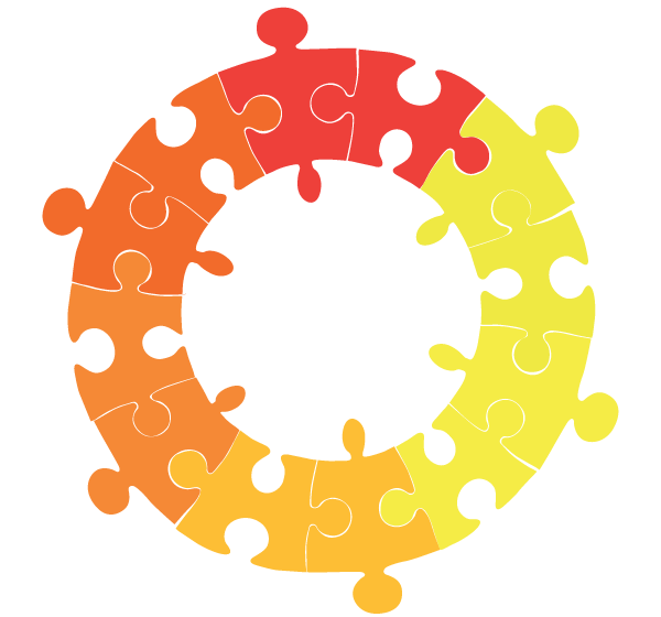 600x560 Circle Puzzle Vector Illustration