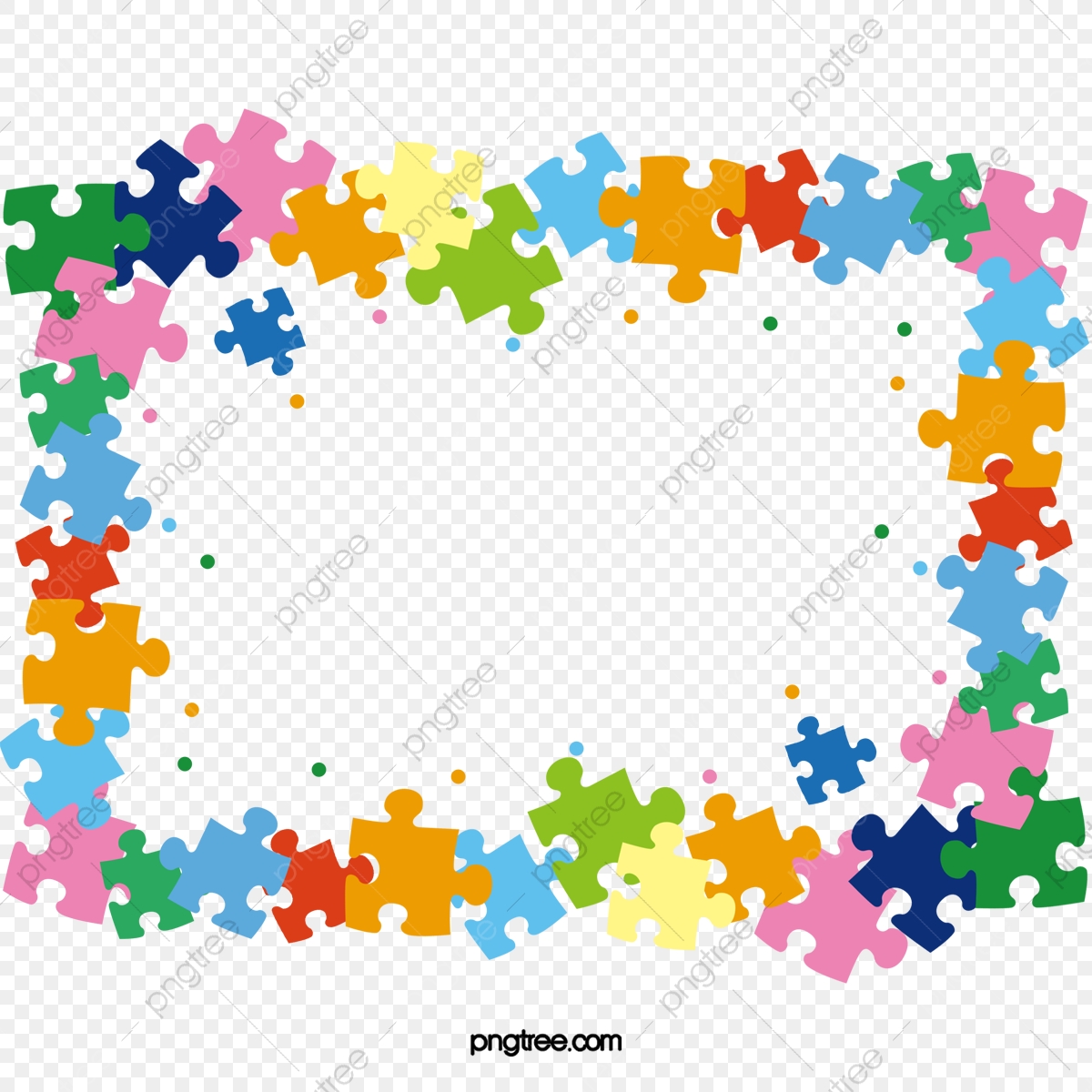 1200x1200 Color Puzzle Border, Color Vector, Puzzle Vector, Border Vector
