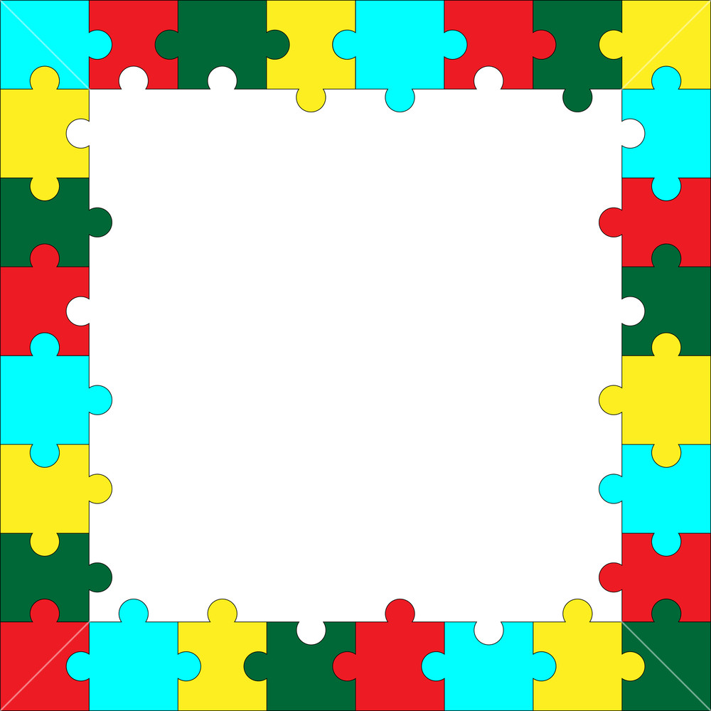 1000x1000 Frame Puzzle Template Banner Structure Construction, Block Detail