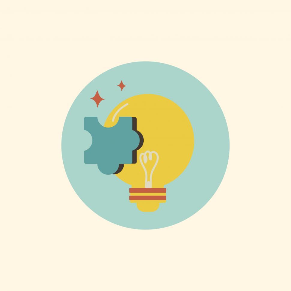 970x970 Get Free Stock Photos Of Lightbulb And Puzzle Vector Icon Online