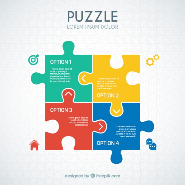 626x626 Puzzle Infographic Vector Free Download