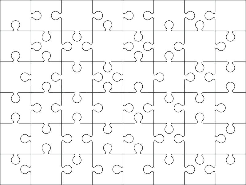 800x600 Jigsaw Puzzle Template Pieces Vector Royalty Free Stock Download