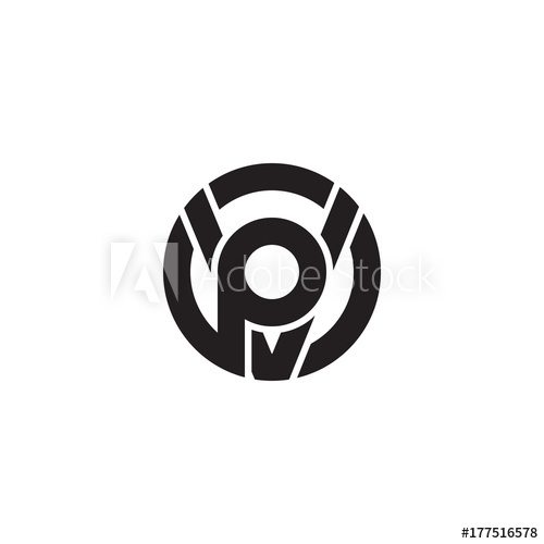 Initial Letter Vp, Pv, P Inside V, Linked Line Circle Shape Logo 500x500 Initial Letter Vp, Pv, P Inside V, Linked Line Circle Shape Logo