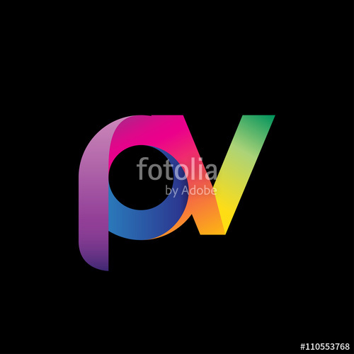 Modern Colorful Letter P V Logo Stock Image And Royalty Free 500x500 Modern Colorful Letter P V Logo Stock Image And Royalty Free