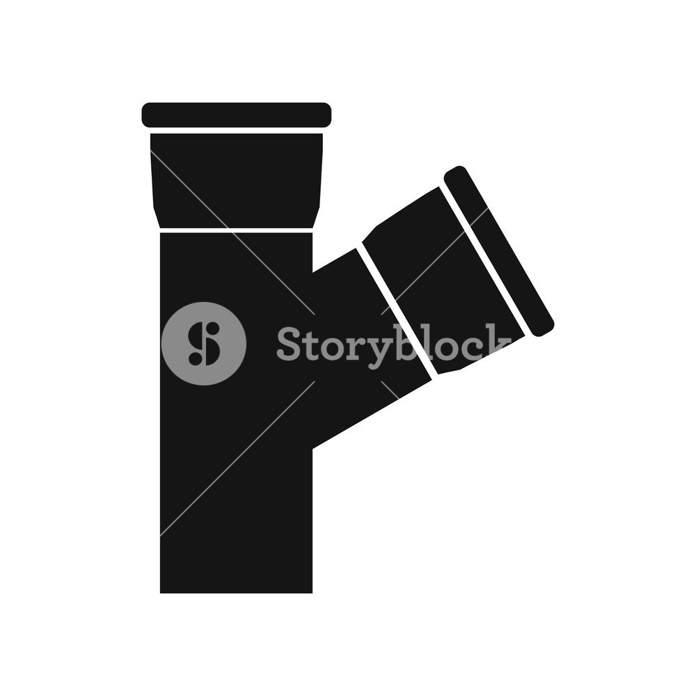 1000x1000 Plastic Pipe Connection Icon In Simple Style On A White Background