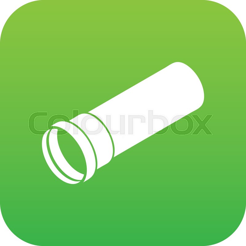 800x800 Plastic Pipe Icon Green Vector Stock Vector Colourbox