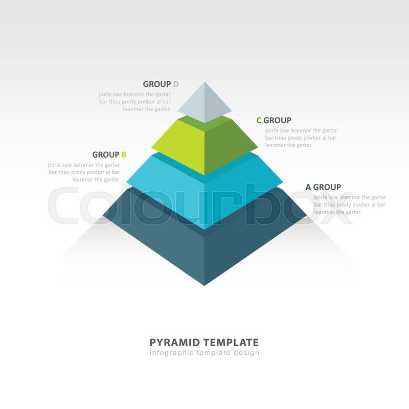 Pyramid Infographic Template Color Stock Vector Colourbox 800x800 Pyramid Infographic Template Color Stock Vector Colourbox