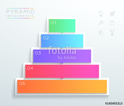 Vector Text Boxes To Stacked Pyramid Infographic C Stock 500x429 Vector Text Boxes To Stacked Pyramid Infographic C Stock