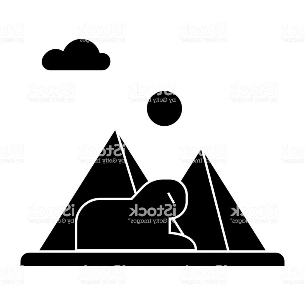 1228x1228 Pyramids Egypt Icon Vector Illustration Sign On Isolated