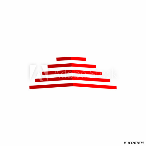 500x500 Red Pyramid Logo Vector