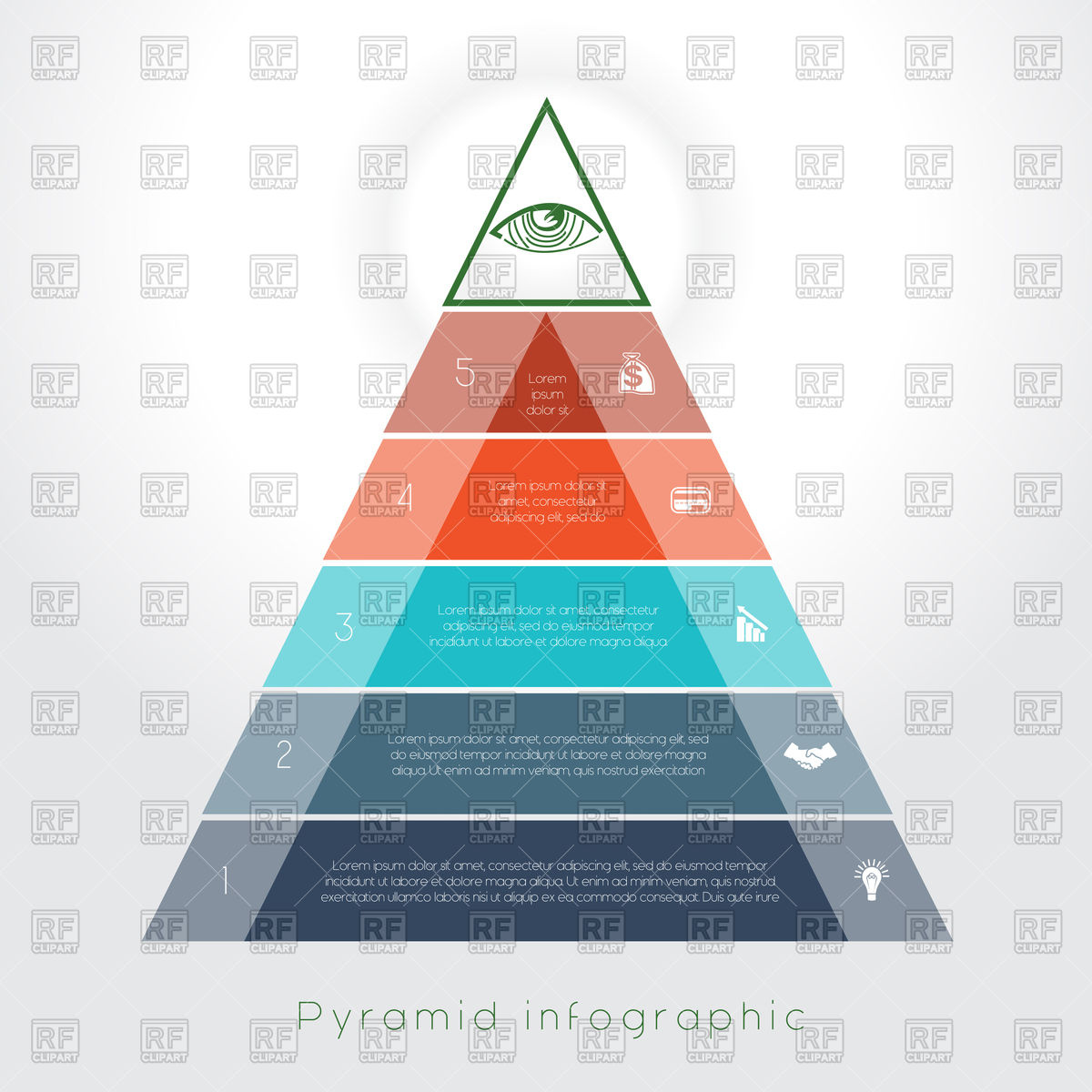 1200x1200 Infographic With Pyramid Vector Image Of Infographics Data