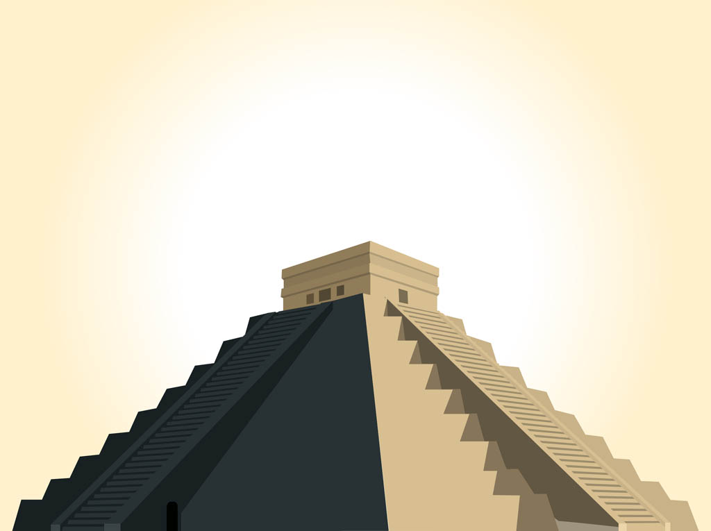 1024x765 Mayan Pyramid Vector Vector Art Graphics