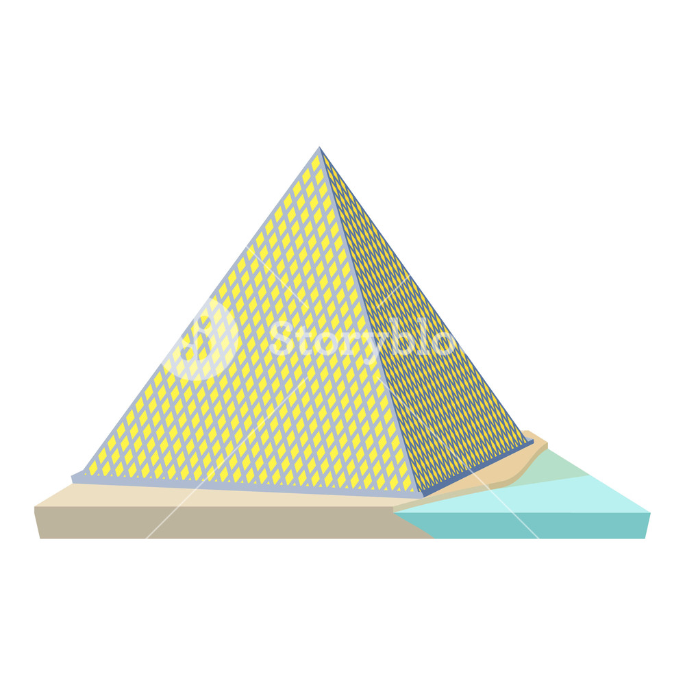 1000x1000 Louvre Pyramid Icon Cartoon Illustration Of Louvre Pyramid Vector