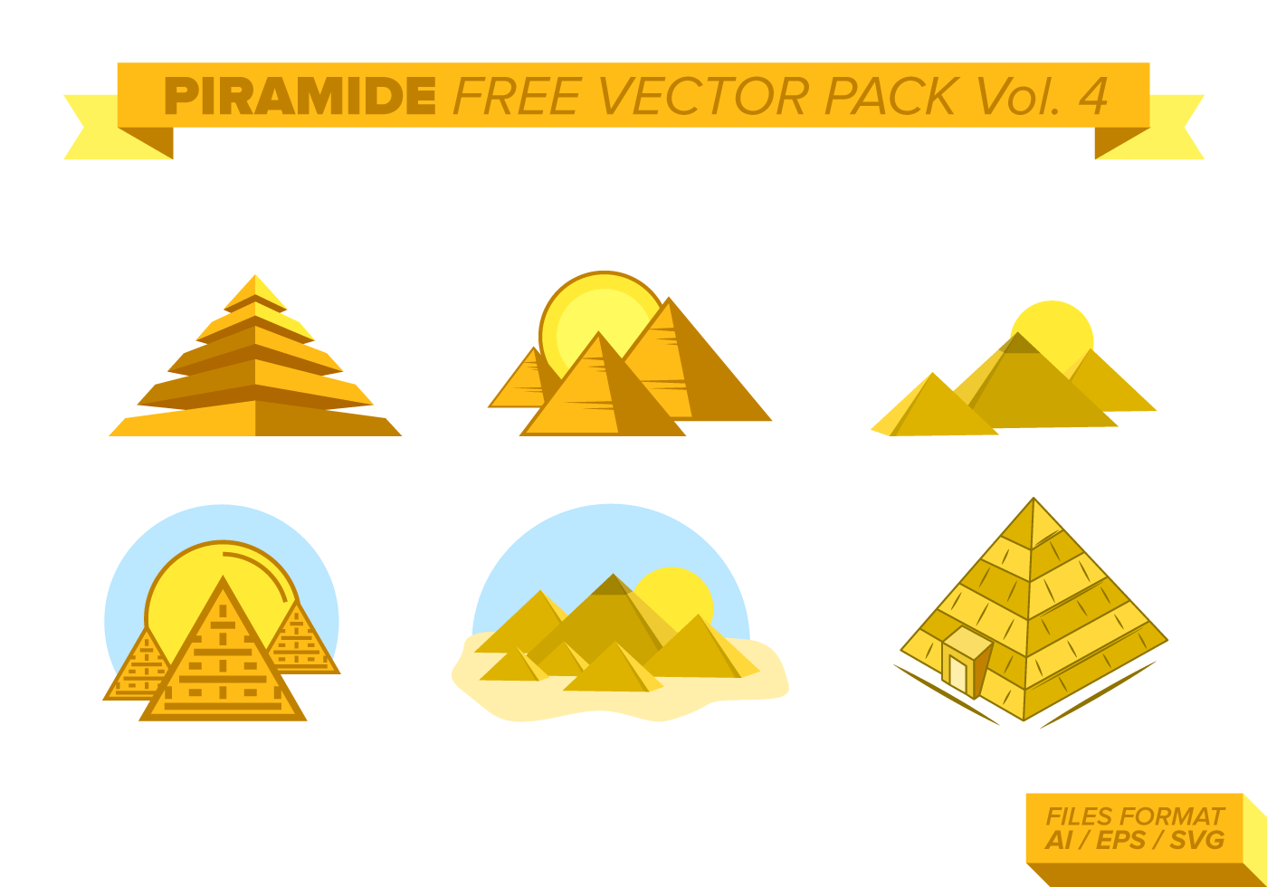1400x980 Pyramid Free Vector Art