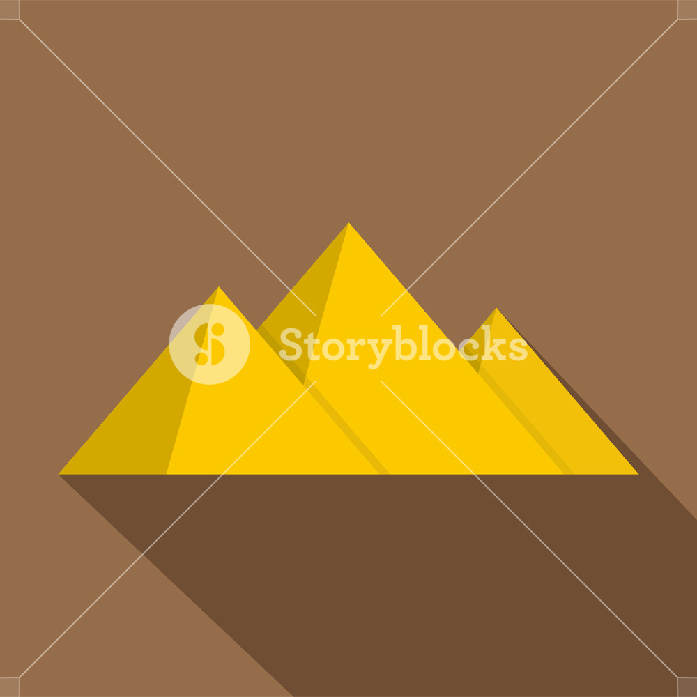 1000x1000 Pyramide Icon Flat Illustration Of Pyramid Vector Icon For Web