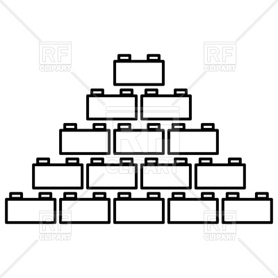 400x400 Building Block Pyramid Vector Image Of Architecture, Buildings